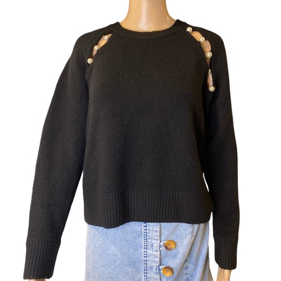 Alice + Olivia Jolynn Pearl Sweater Size S - Picture 6 of 7